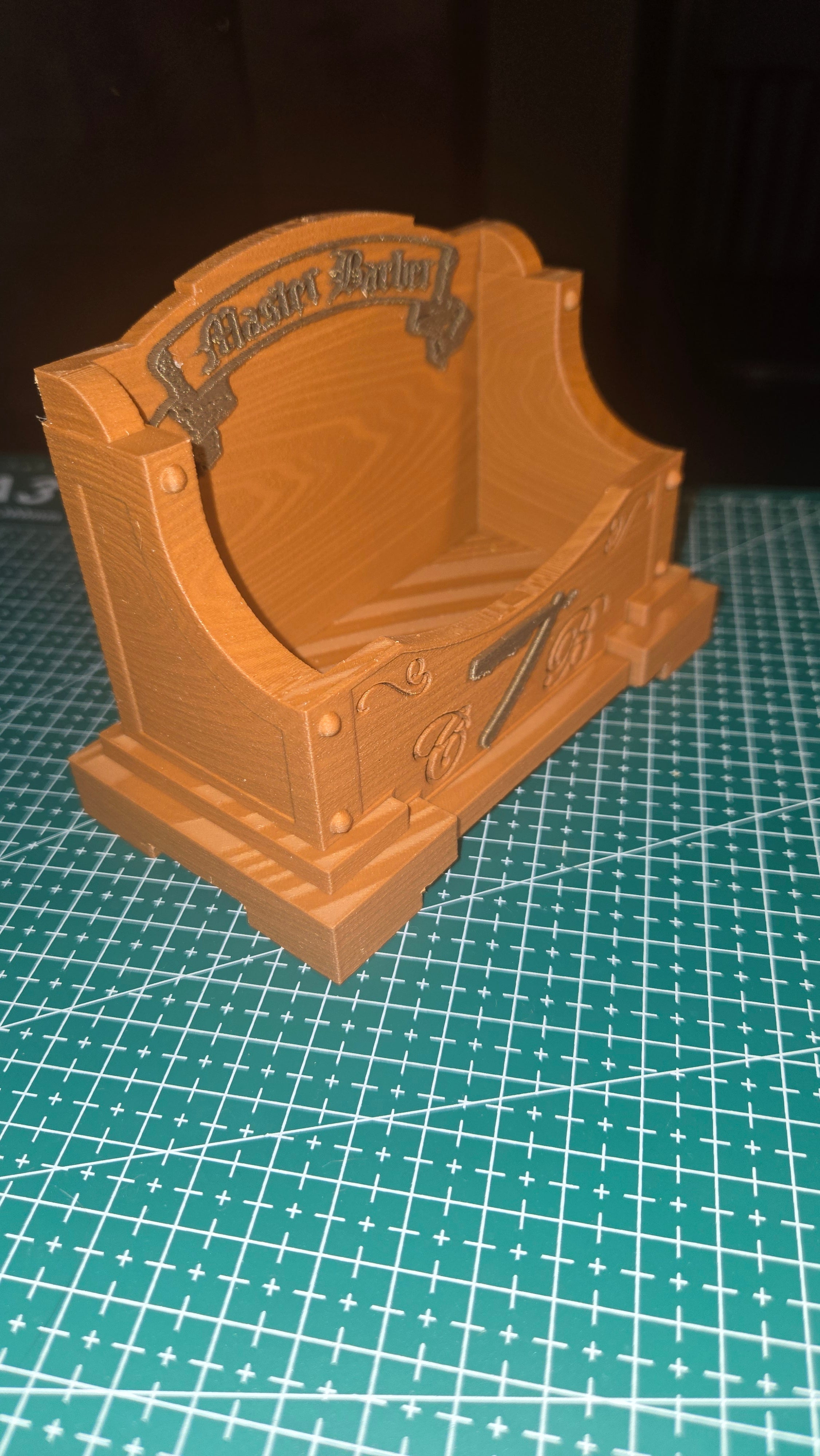 Custom vintage wood-like tabletop business card holder