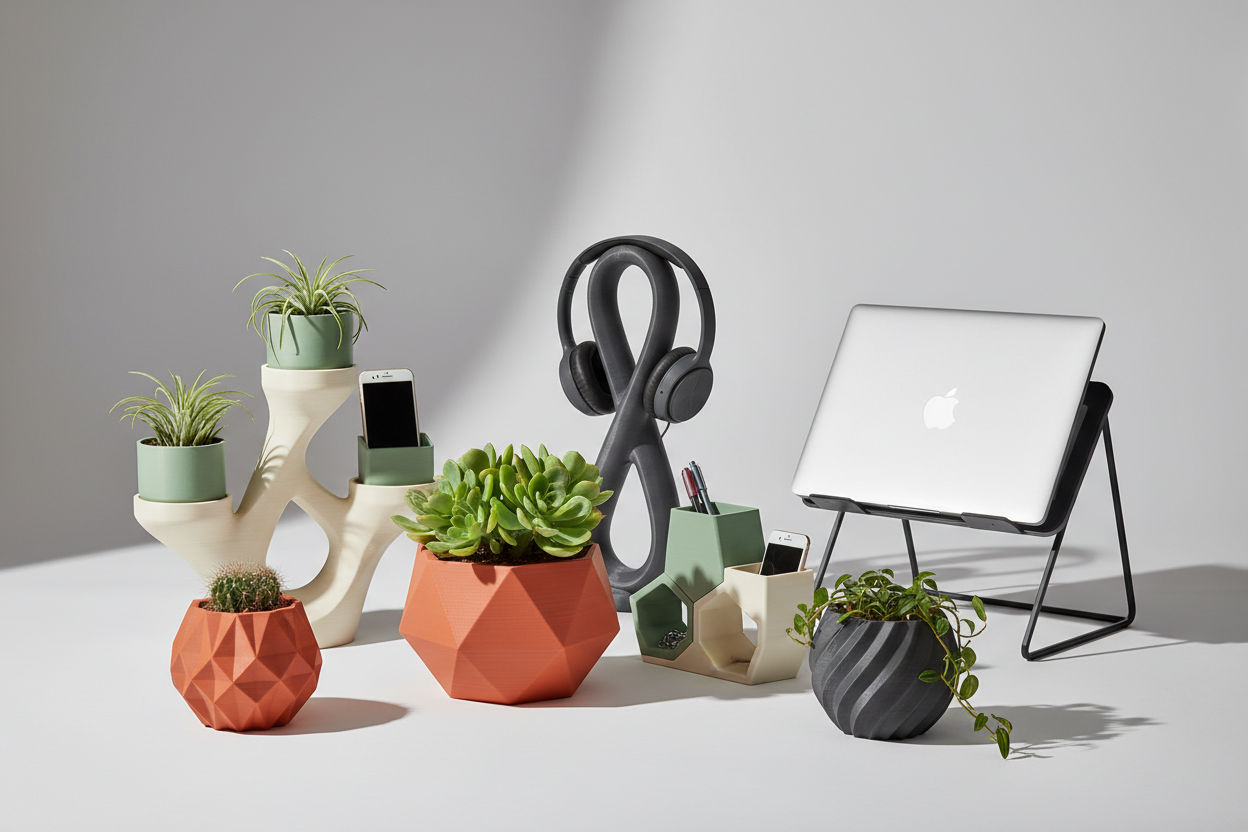 mix in unique planters and stands and such